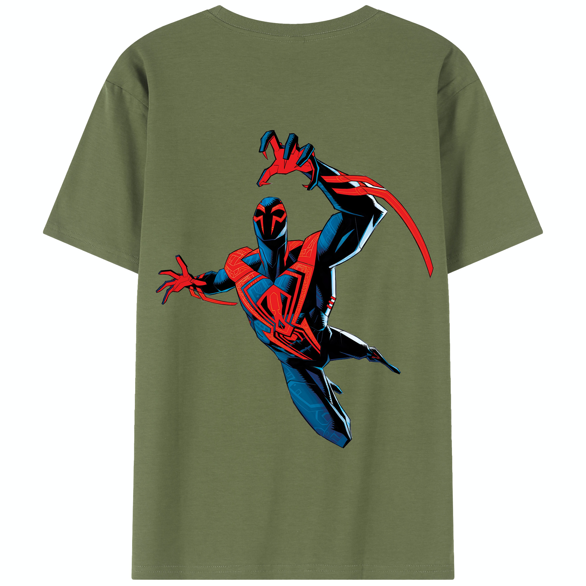 （画像用） Spider Man スパイダーマン 綿100％半袖Tシャツ（背面プリント）